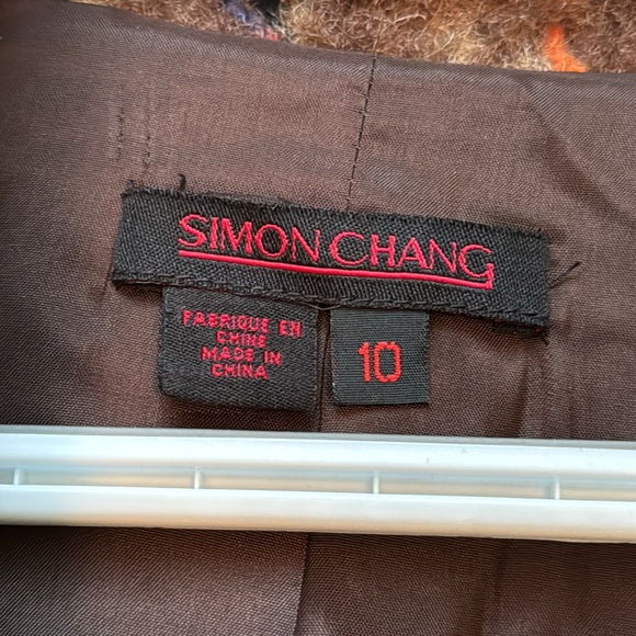 Simon Chang Wool Blazer with Embroidered Stripes - Picture 8 of 9